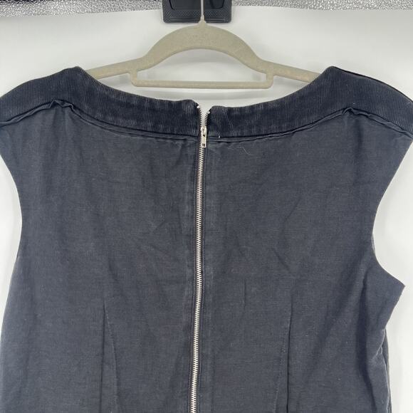 Spense Linen Blend Sheath Dress Sz 10 Grommet Witchy Modern Minimalist Y2K Edgy - Picture 8 of 11